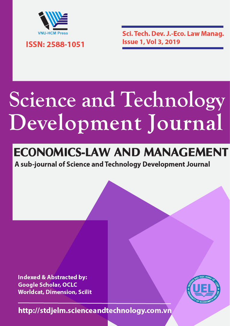 Tạp chí Phát triển Khoa học và Công nghệ - Khoa học Kinh tế - Luật và Khoa học Quản lý
